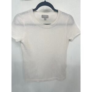 J Crew Cashmere Relaxed T Shirt Lightweight Short Sleeve Sweater Women size XS